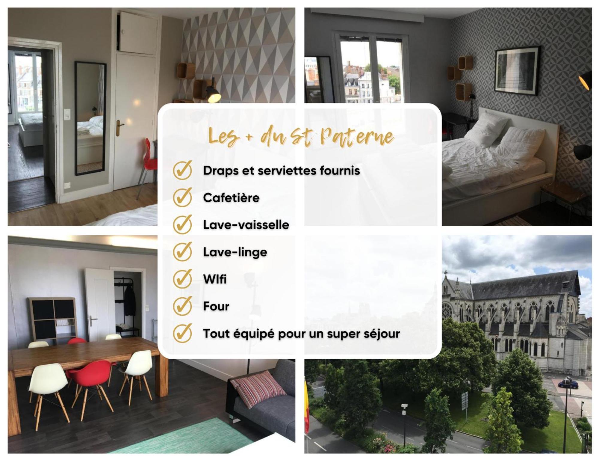 Le St Paterne, Hyper Centre, 3 Chambres Tt Confort Orleans Exterior photo